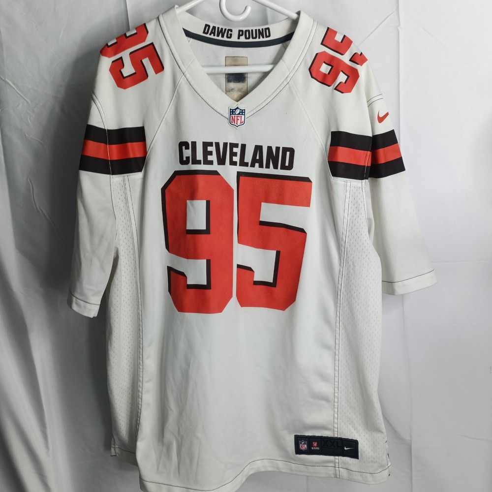 Nike NFL Cleveland Browns Myles Garrett 95 Jersey White Mens XXL